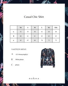 Casual Chic Print Shirt Bluebird - IVALO.COM