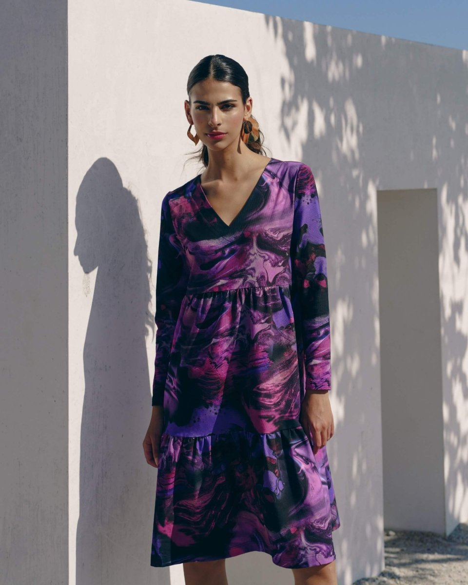 Amélie Layered Dress Marble - IVALO.COM