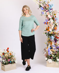 Culottes Linen Trousers Black