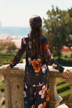 Chloe Button-Up Shirt Coppe Flower