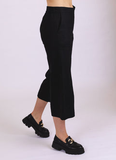 Culottes Linen Trousers Black