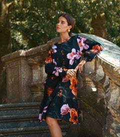 Poppy Dress Copper Flower