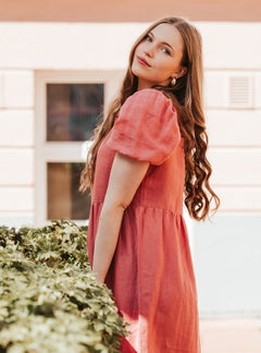 Astrid Dress Coral - IVALO.COM