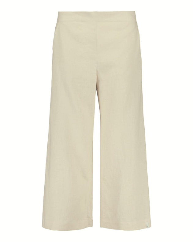 Culottes Linen Trousers Sandshell Beige - IVALO.COM