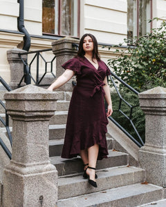 Annika Dress Merlot Red - IVALO.COM