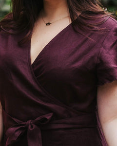 Annika Dress Merlot Red - IVALO.COM