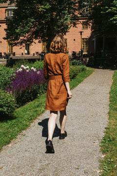 Vera Linen Dress Tiramisu Brown