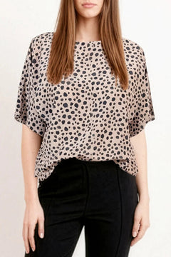 Oversized Tee Dots Beige - Studio Heijne