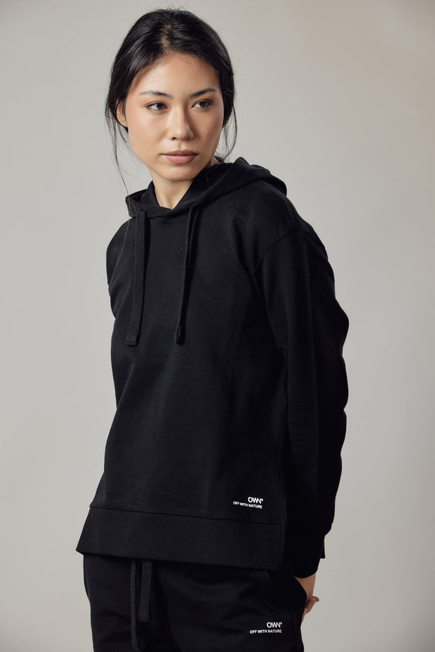 Women's Hoodie With Side Slits
