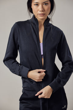 Women's High Neck Zip Up Sweatshirt