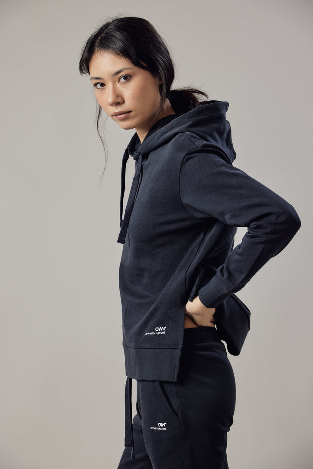 Women's Hoodie With Side Slits