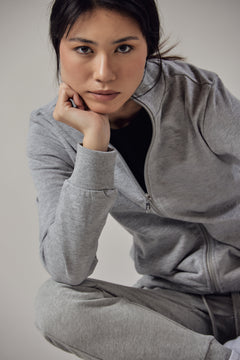 Women's High Neck Zip Up Sweatshirt