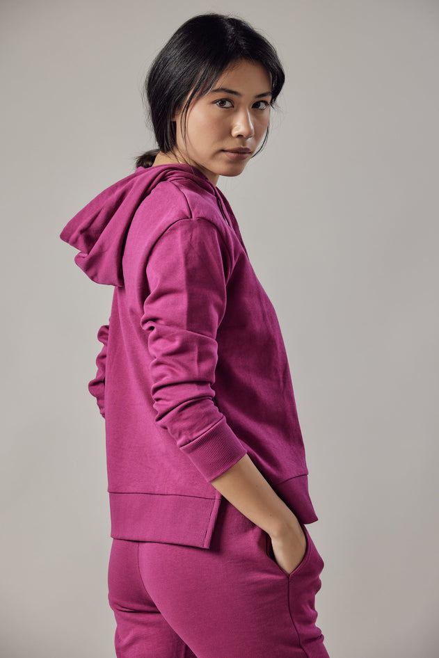 Women's Hoodie With Side Slits