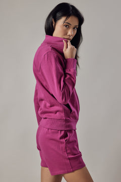 Women's High Neck Zip Up Sweatshirt