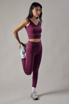 Women's Active High Waist Leggings & Sports Top Set