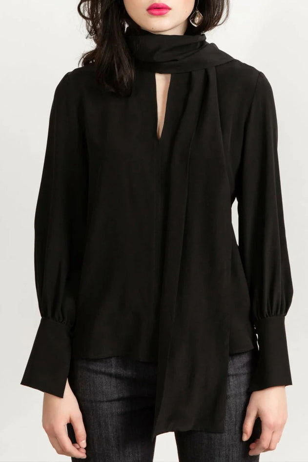 Bow Tie Blouse Black - Studio Heijne