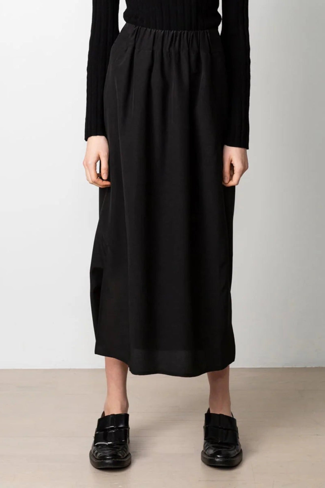 Florence Silk Skirt Black - Studio Heijne
