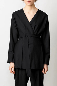 Black Wrap Blazer Top - Studio Heijne