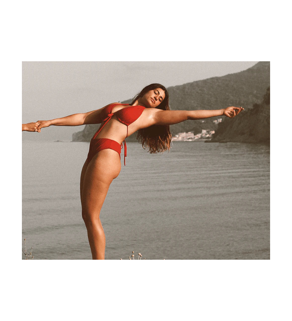 Versatile Bikini Top Geranium Red
