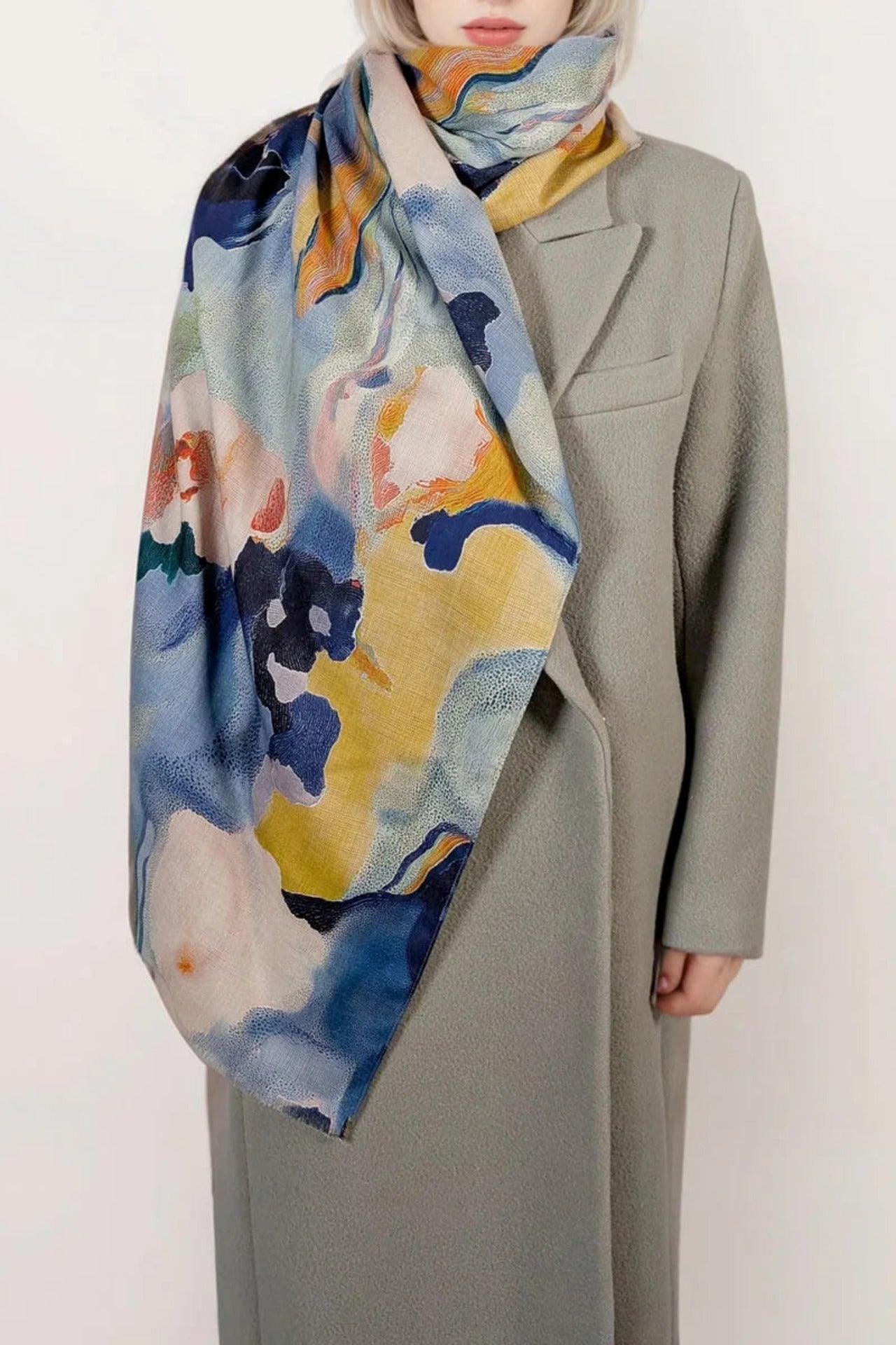 Painted Flower Scarf Multicolor - Studio Heijne