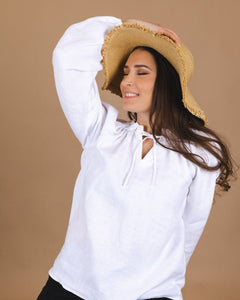 Paloma Blouse Coconut Milk White - IVALO.COM