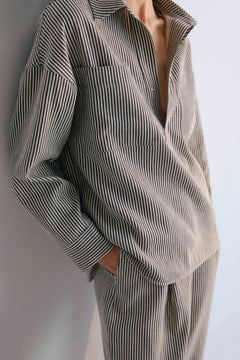 Women's Pergamo Shirt Grey Striped