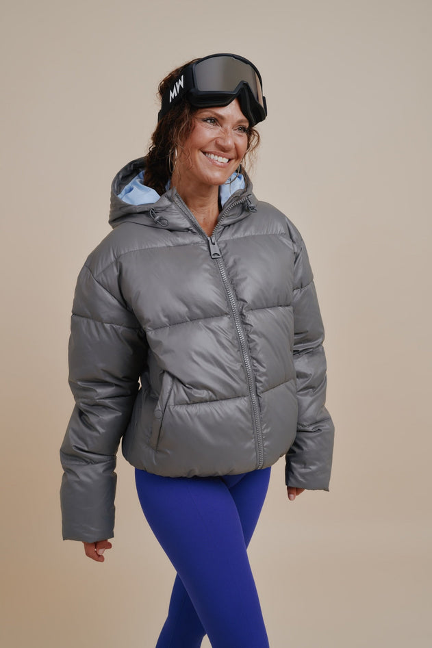 Polar Puffer Jacket Short Grey