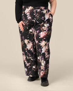 Toive Fabric Trousers Peony Farm Black