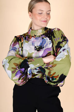 Puff Blouse Olive Anemone