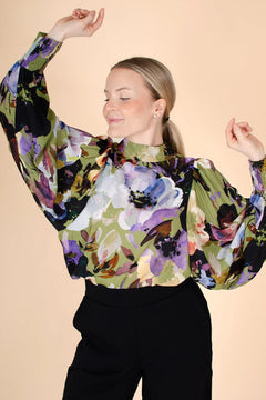 Puff Blouse Olive Anemone