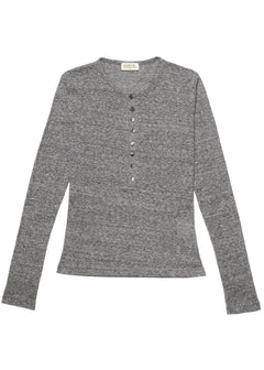 Reese Henley Long Sleeve Top Grey