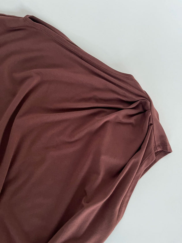 Cate Modal Jersey Top Chocolate