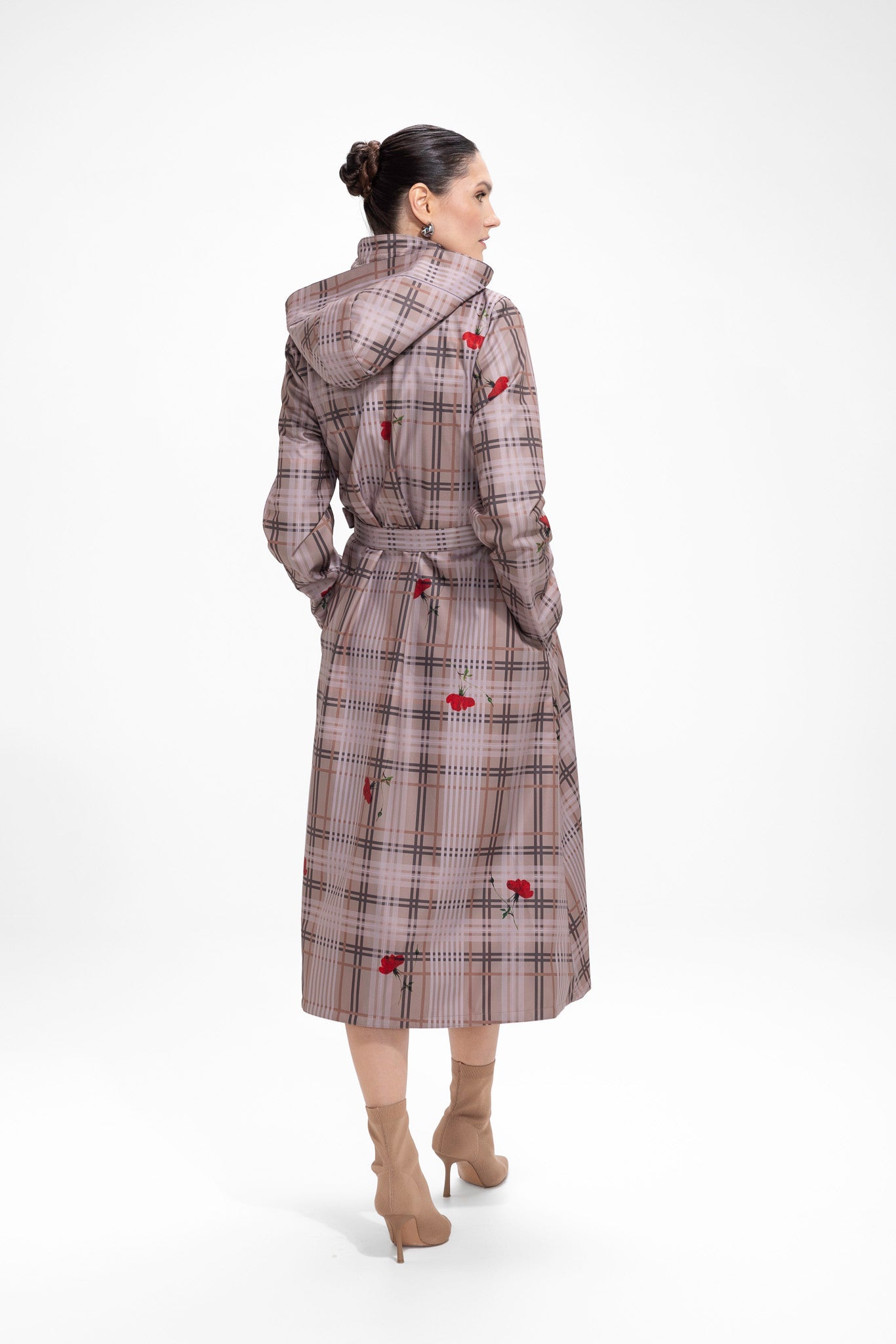 rainsisters-coat-blush-of-the-crown-waterproof-beige-plaid-print-back-in-motion.jpg?v=1779050731
