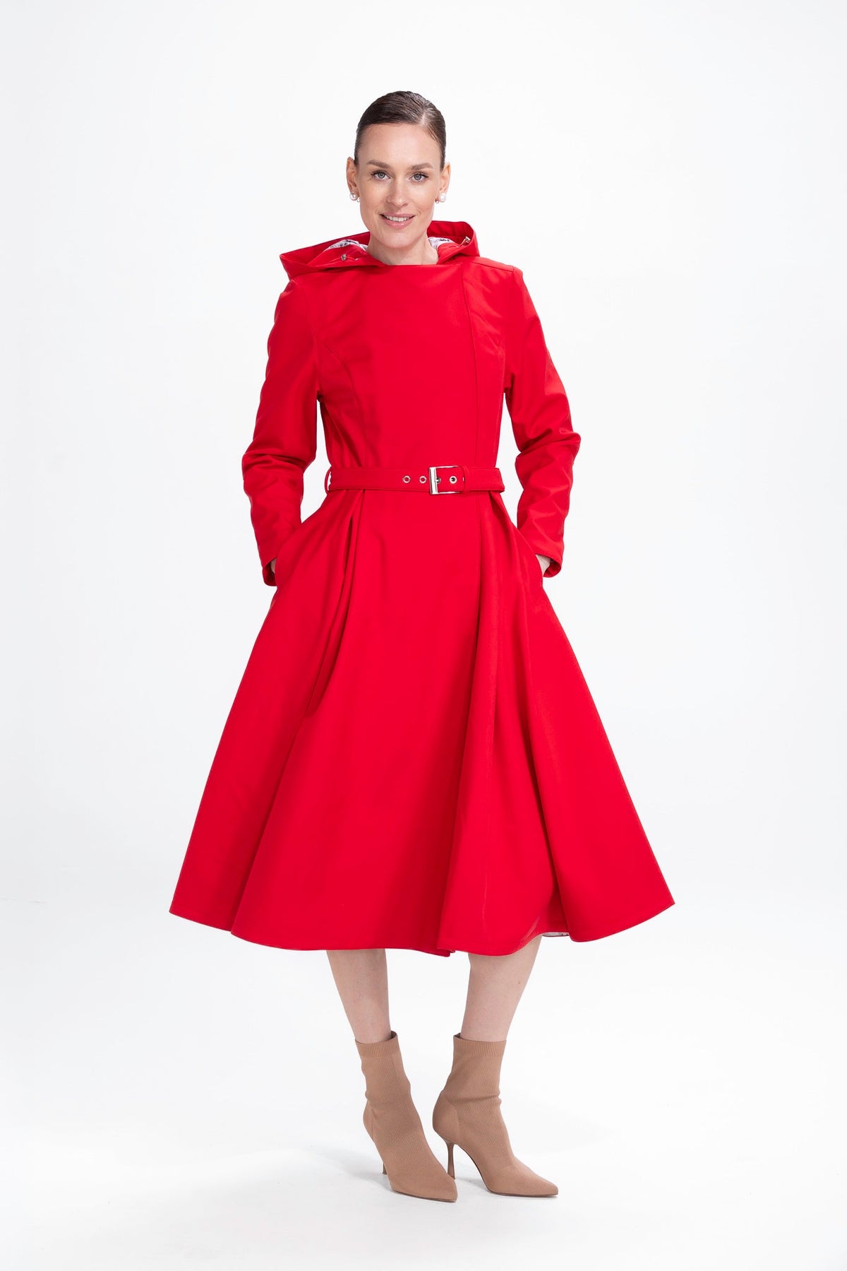RainSisters Queen of Hearts Raincoat Bright Red