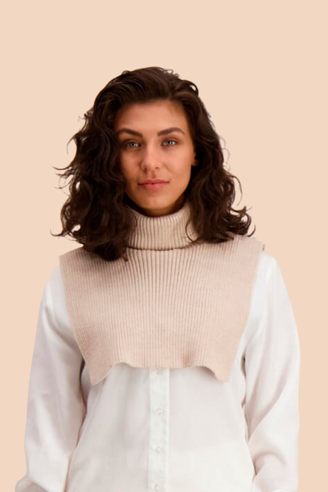 Rib Neck Warmer Light Sand