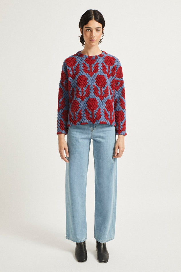 Muche Sweater Red/Blue