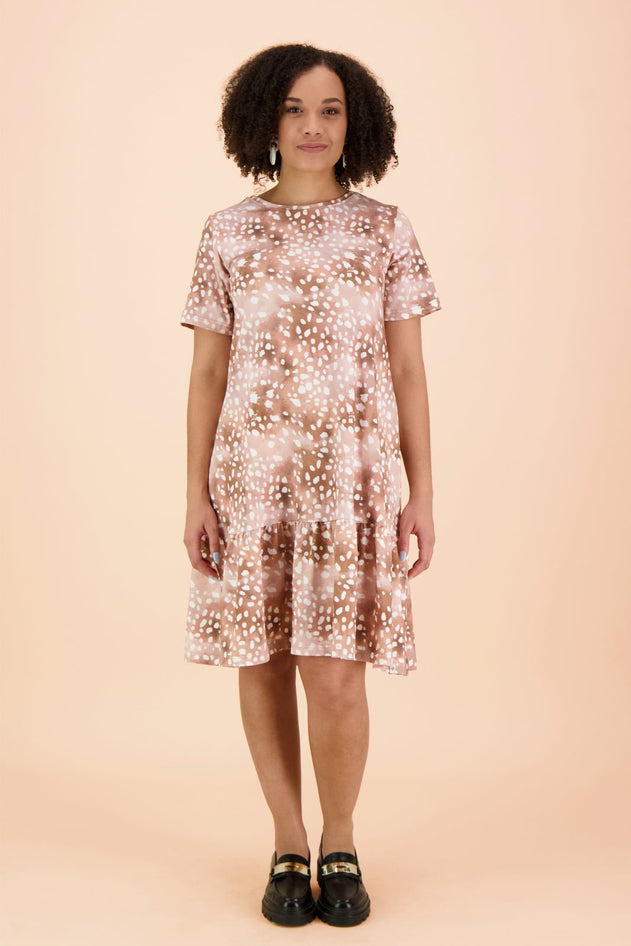 Ruffle T-Shirt Dress Copper Bambi