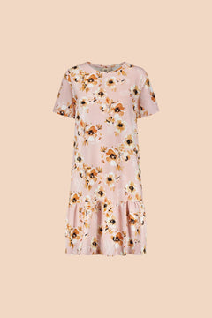 Ruffle T-Shirt Dress Pastel Bouquet