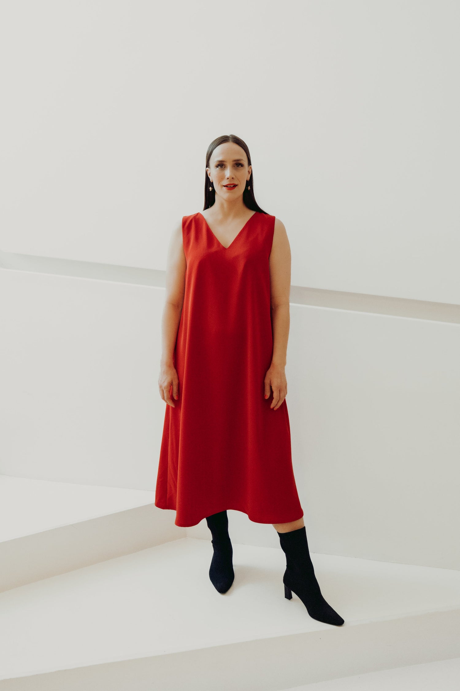 Viena Maxi Dress Red Lips