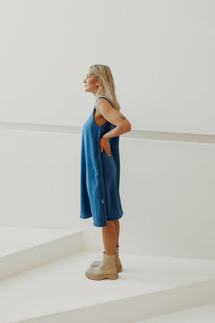 Viena Midi Dress Sky Blue