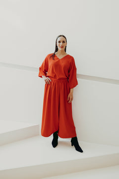Beea Kimono Blouse Poppy Red