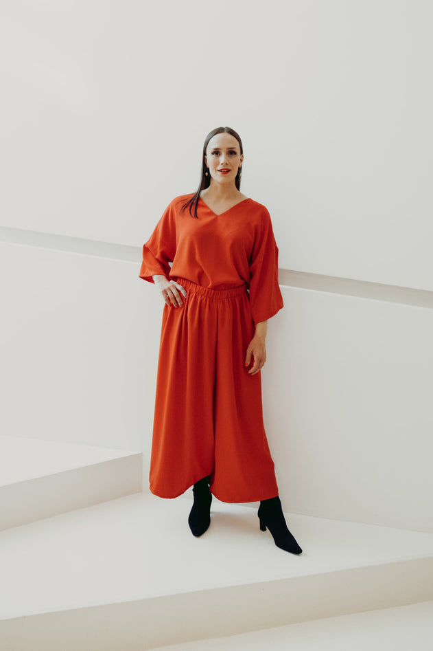 Beea Kimono Blouse Poppy Red