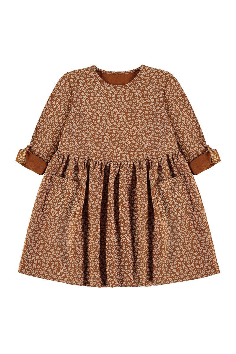 Kids' Sally Oversize Dress With Pockets Terracotta