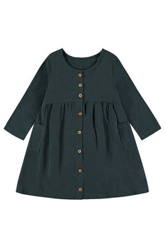 Kids' Simone Dress With Pockets Blue