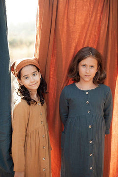Kids' Simone Dress With Pockets Mustard