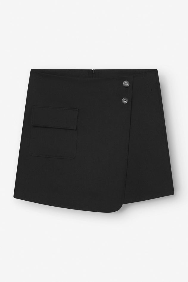 Organic Cotton Skort Black