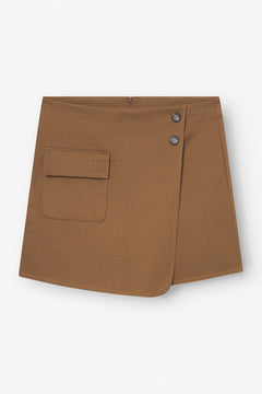 Organic Cotton Skort Brown