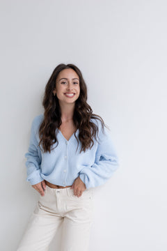 Short Cardigan Light Blue