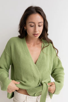 Wrap Cardigan Green