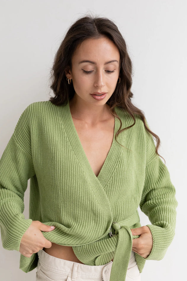 Wrap Cardigan Green